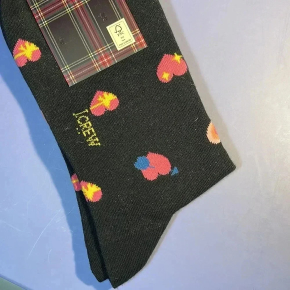 J CREW Blue W. Pink Hearts Trouser  Socks - Picture 4 of 6